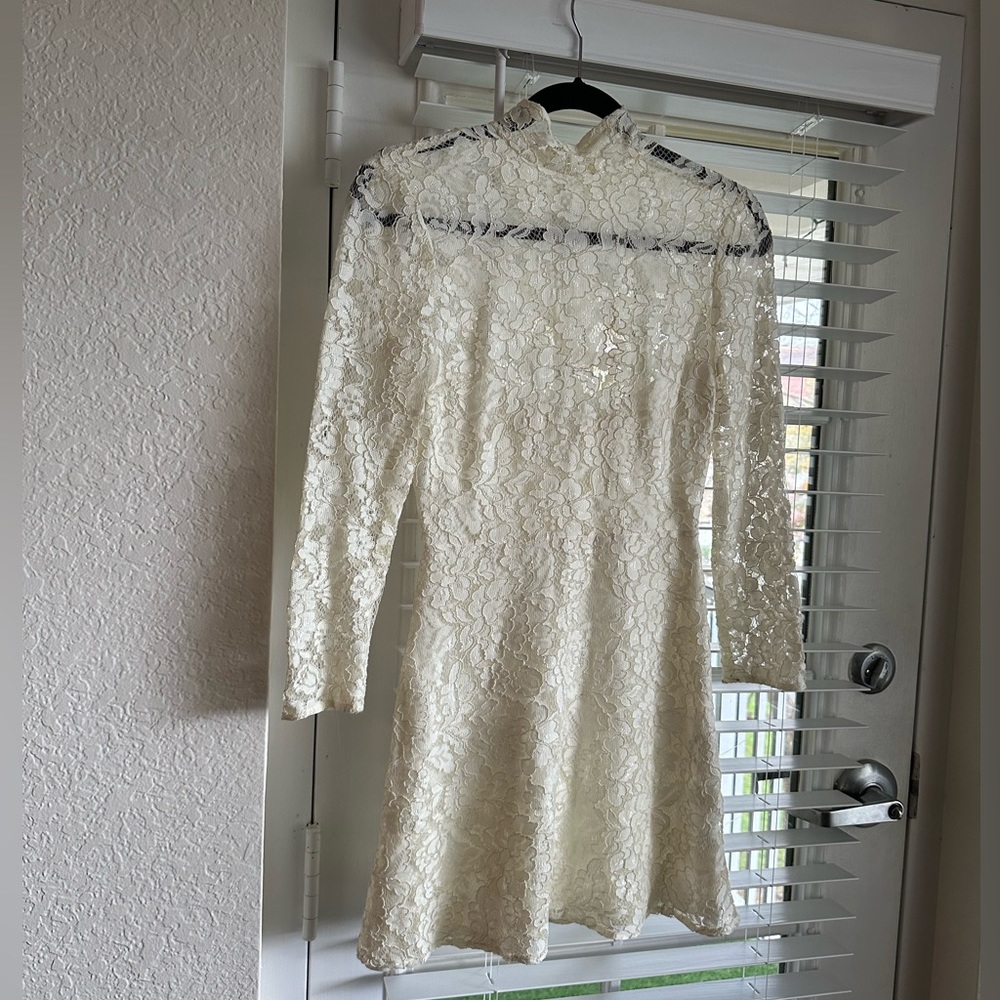 Reformation Off White Lace mini dress size 2